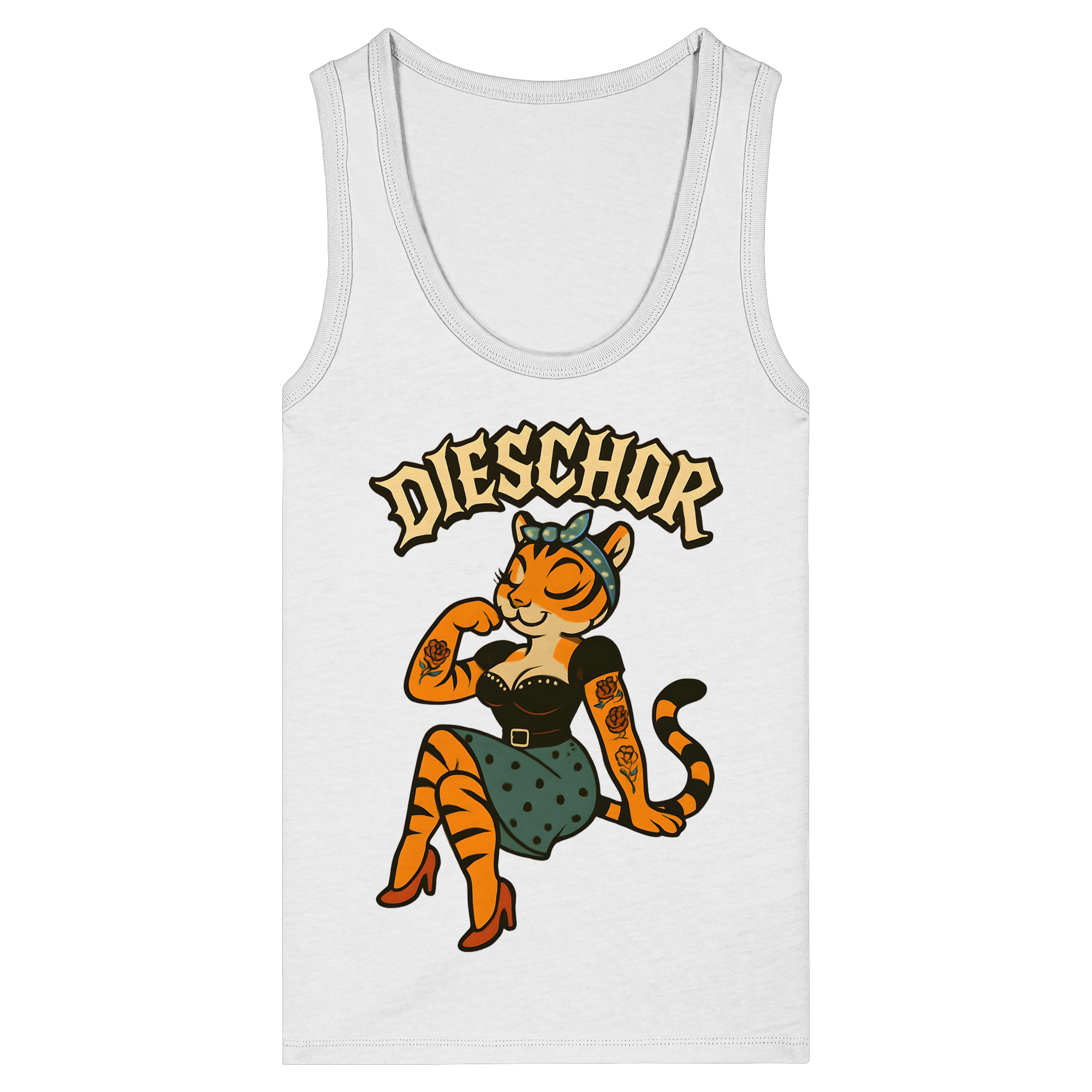 DIESCHOR #W - Womens Organic Fitted Tank Top