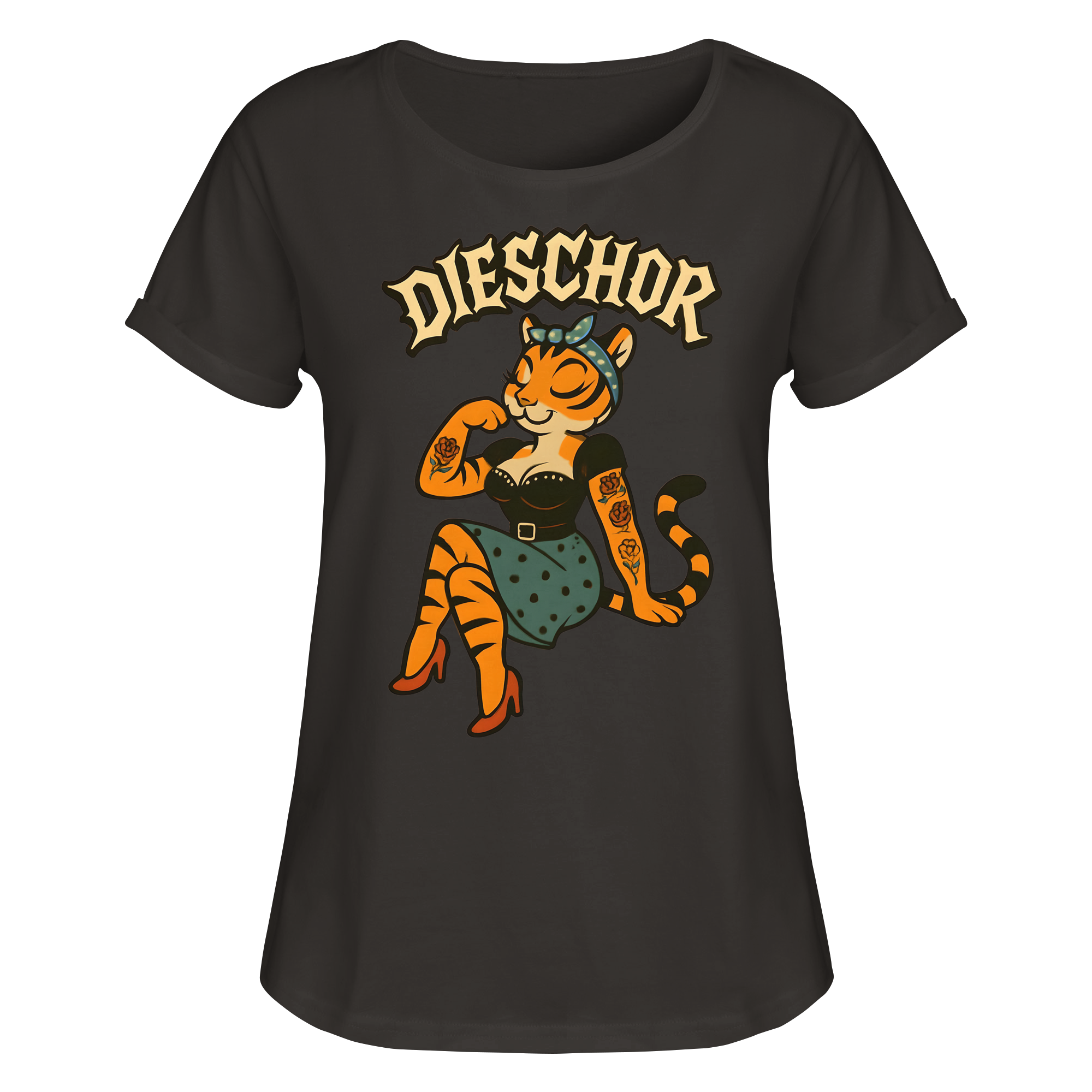 DIESCHOR #W - Womens Roll-Up T-Shirt