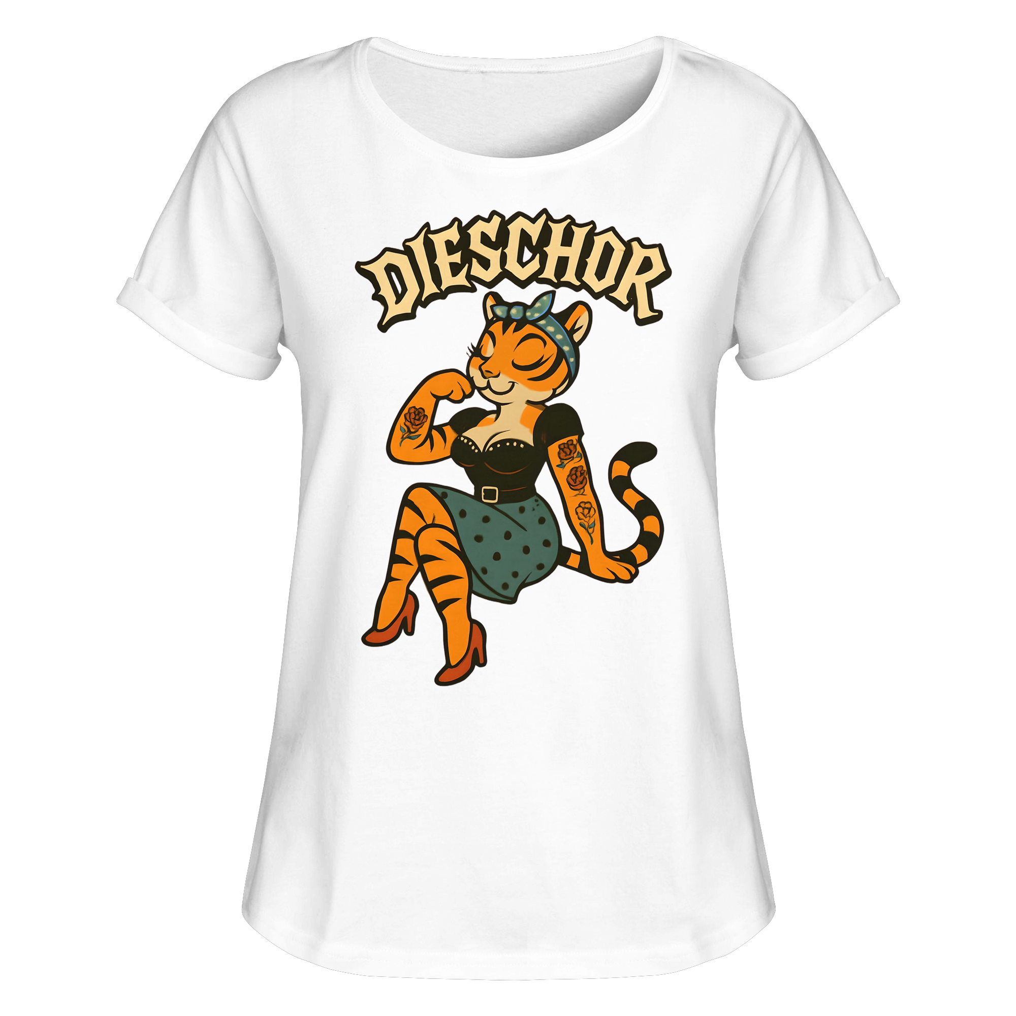 DIESCHOR #W - Womens Roll-Up T-Shirt